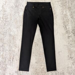 MICHAEL Michael Kors Black Slacks with Gold Hardware (S)